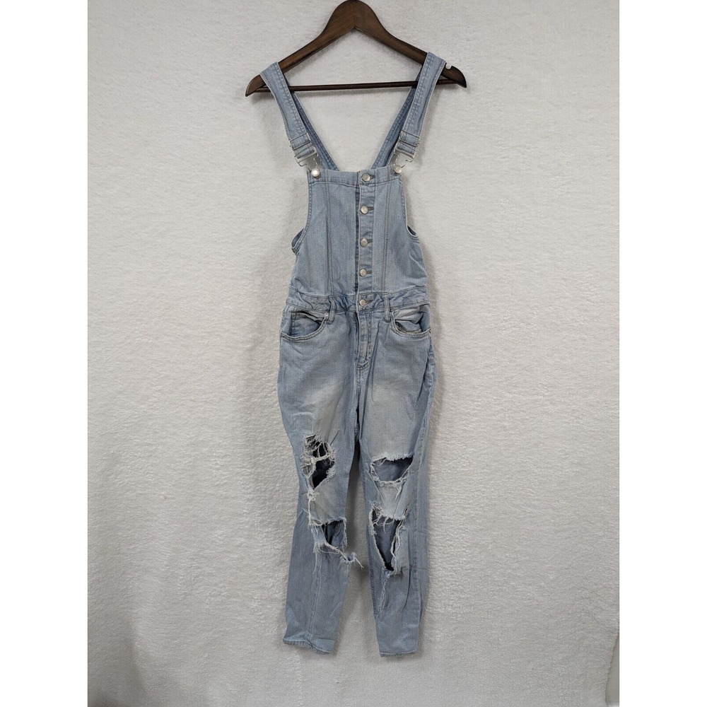 Womens Vanilla Star Distressed Overalls Denim Blue Size 5 - Picture 4 of 16